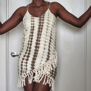 Entro tie dye beach fringe dress